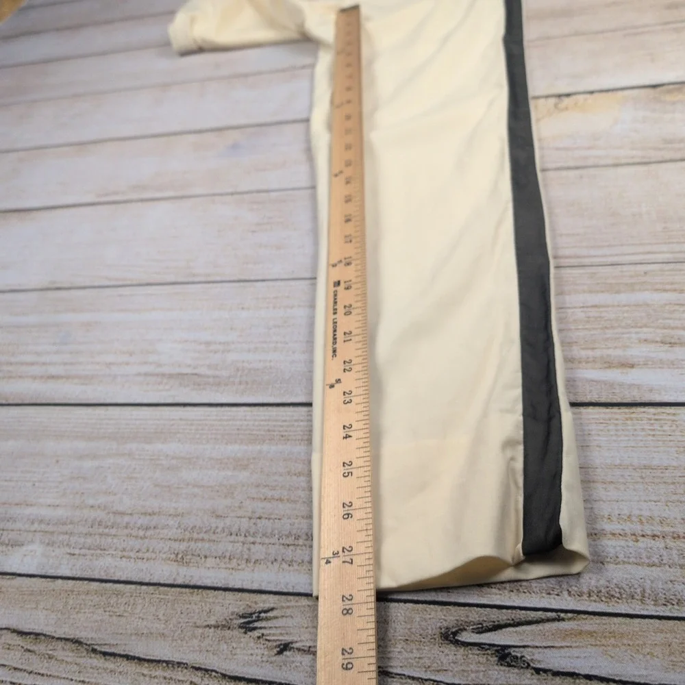 Vince. Cream Wool Blend Tuxedo Stripe Pants Size‎ 8